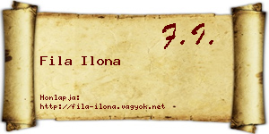 Fila Ilona névjegykártya