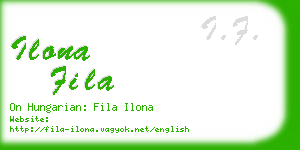 ilona fila business card